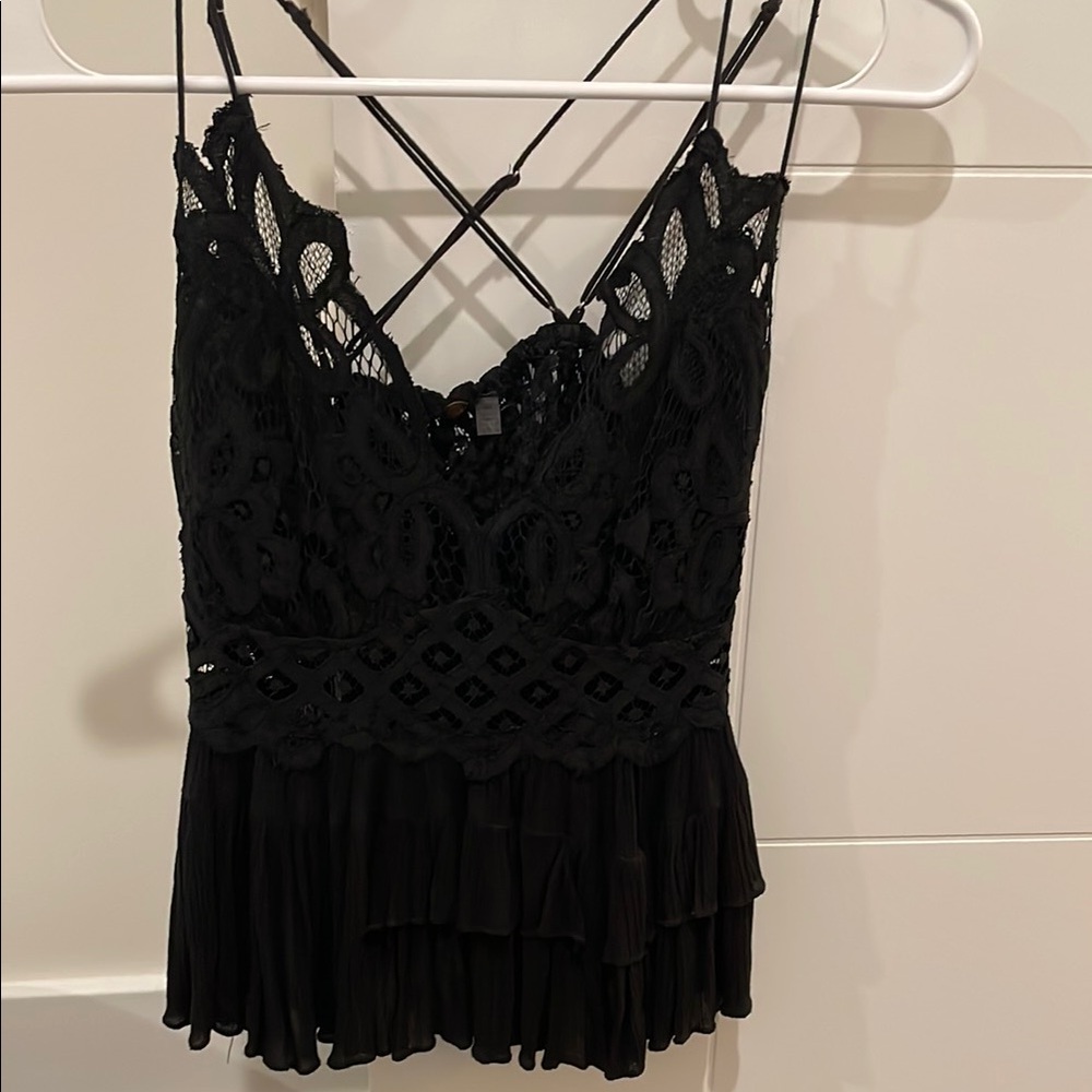 Free People FP ADELLA CAMI LACE TANK TOP